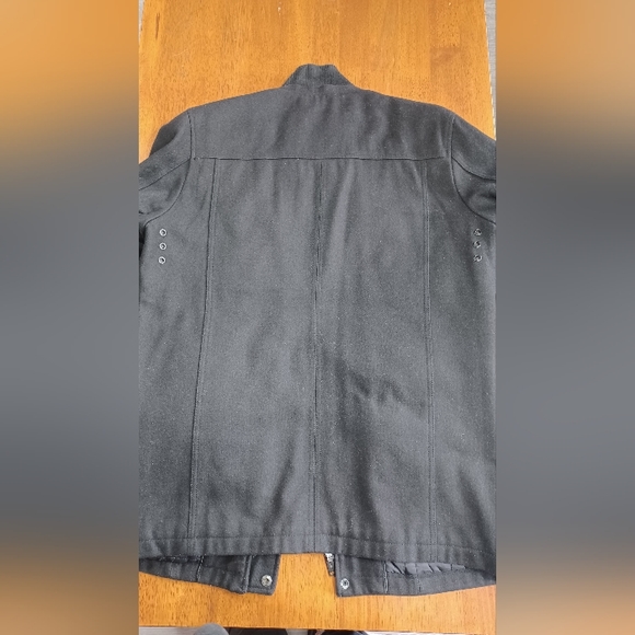 Men's Guess Black Wool Blend Coat - Picture 8 of 10